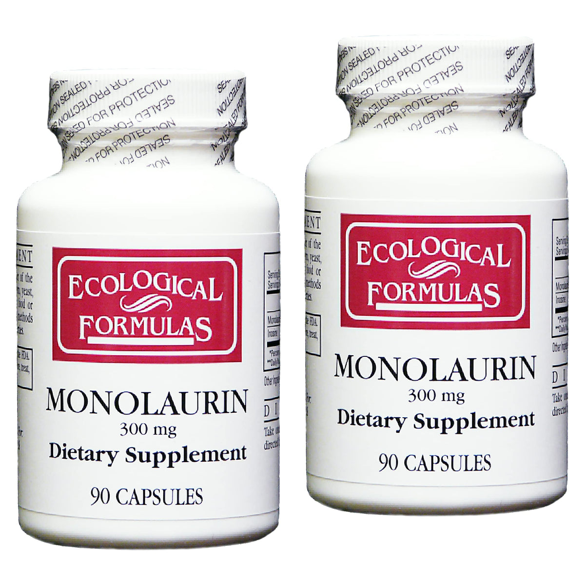 Ecological Formulas Monolaurin 180 capsules front view