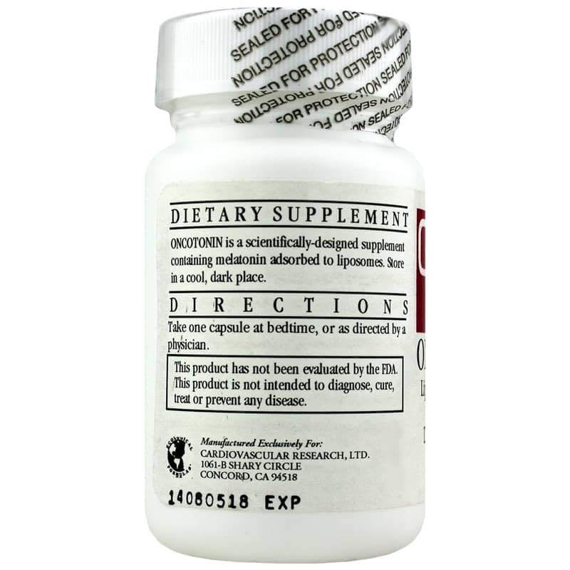 Ecological Formulas Oncotonin Melatonin 10mg capsules packaging