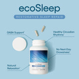 EcoNugenics ecoSleep Sleep Aid 60 Capsules side view