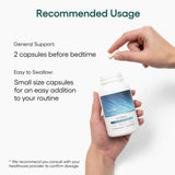 EcoNugenics ecoSleep Sleep Aid 60 Capsules with a glass of water