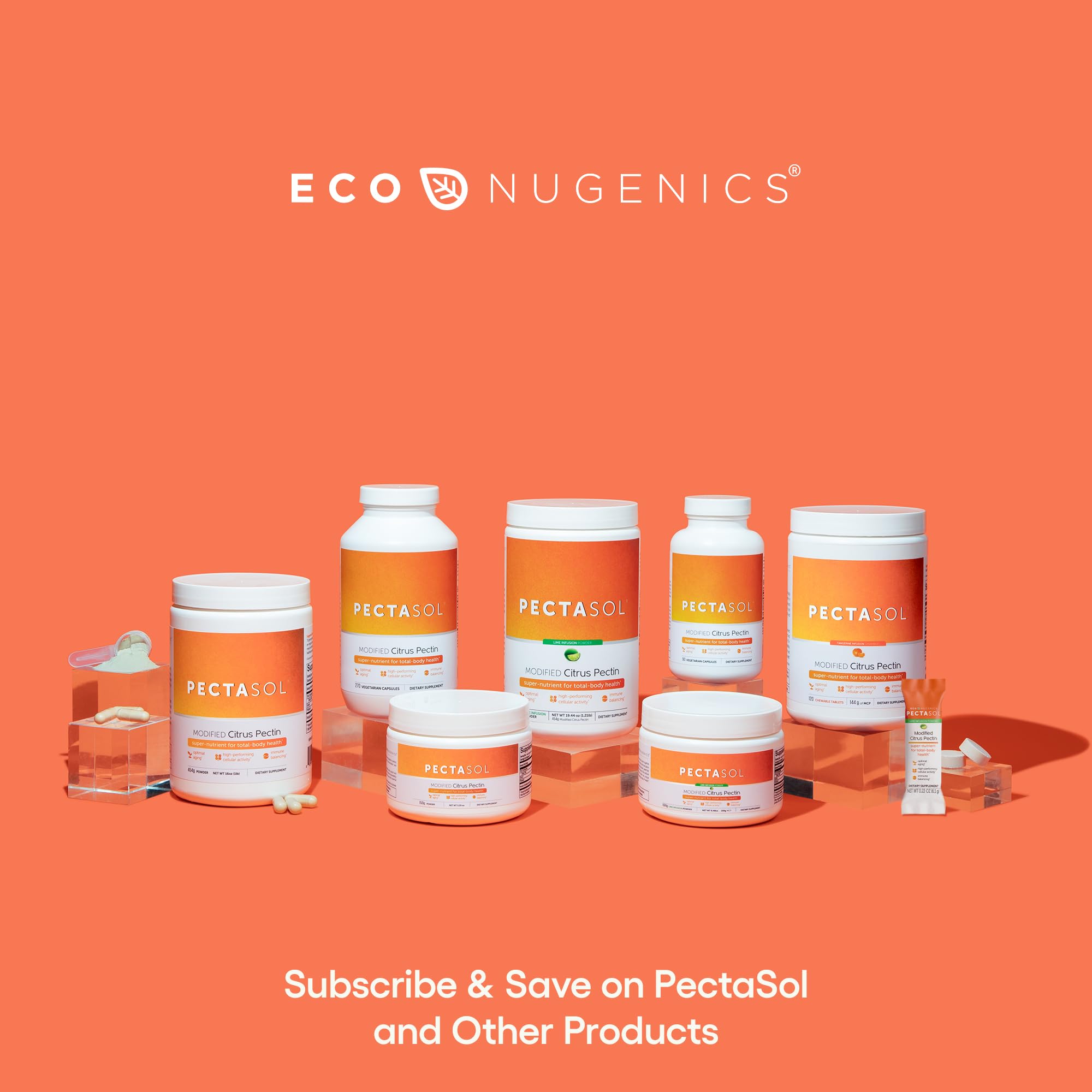 EcoNugenics PectaSol Modified Citrus Pectin 133g lifestyle shot