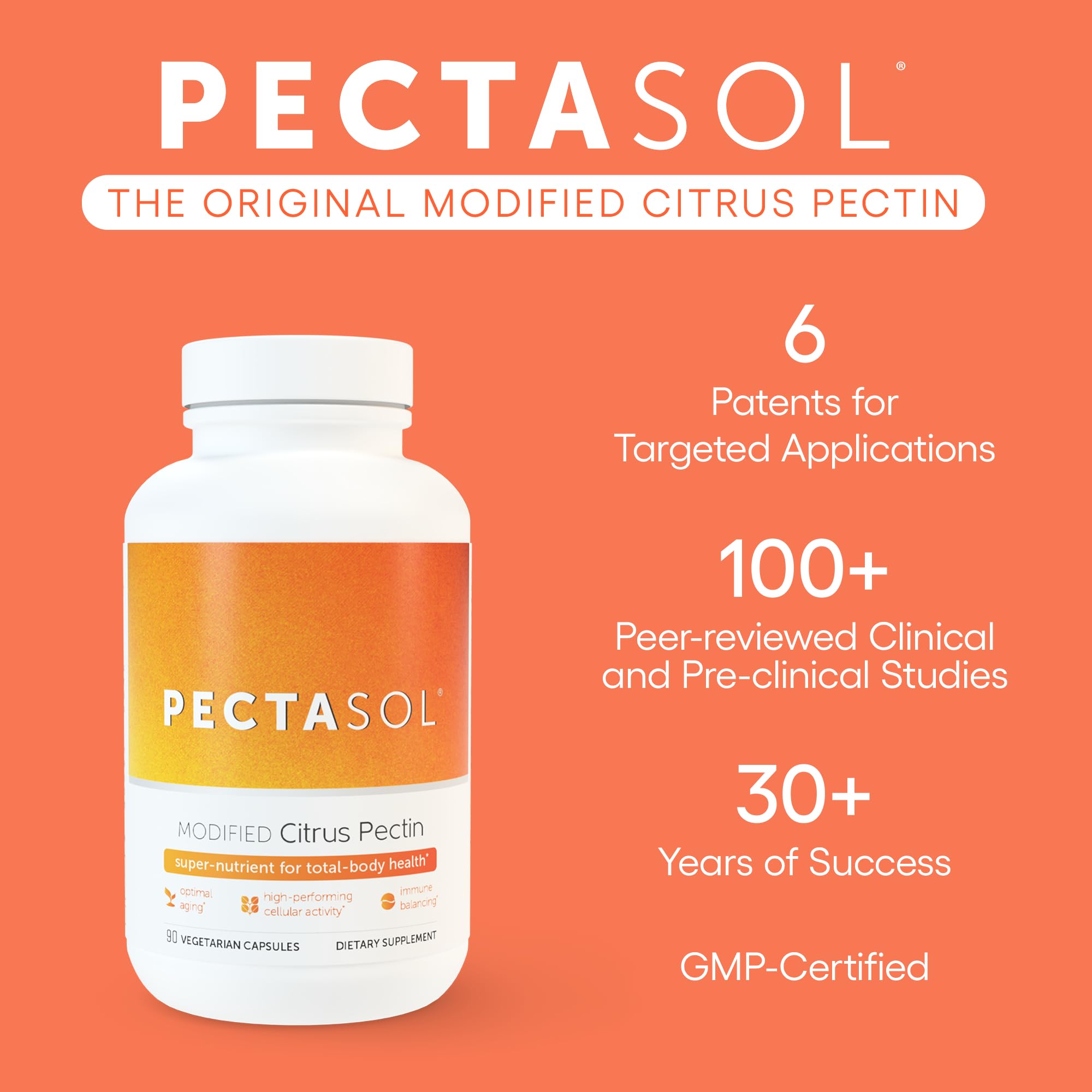 EcoNugenics PectaSol Modified Citrus Pectin 133g side view