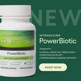 EcoNugenics PowerBiotic Prebiotic Capsules bottle side view