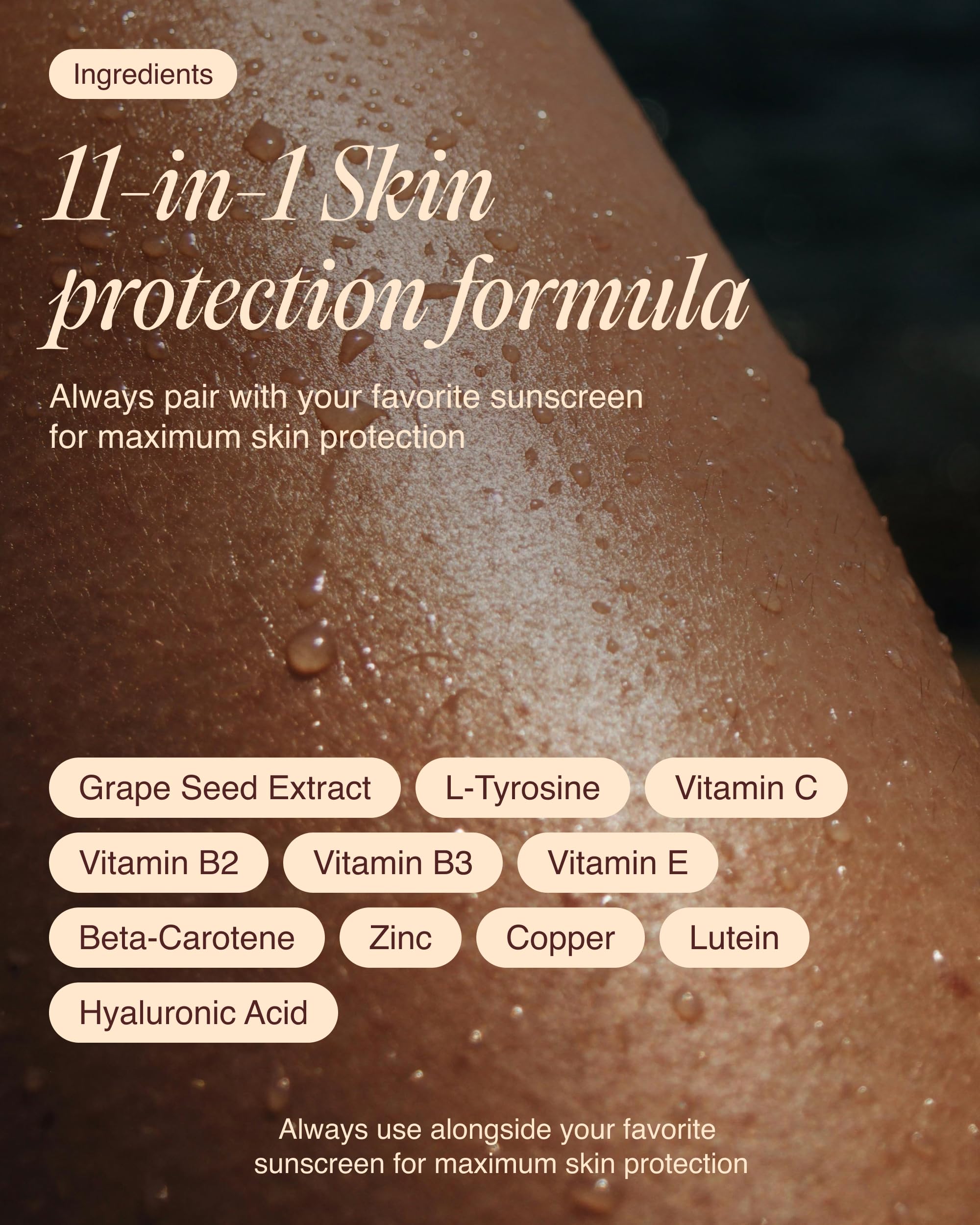 Ecosh Golden Skin Beta Carotene Supplement with lifestyle background