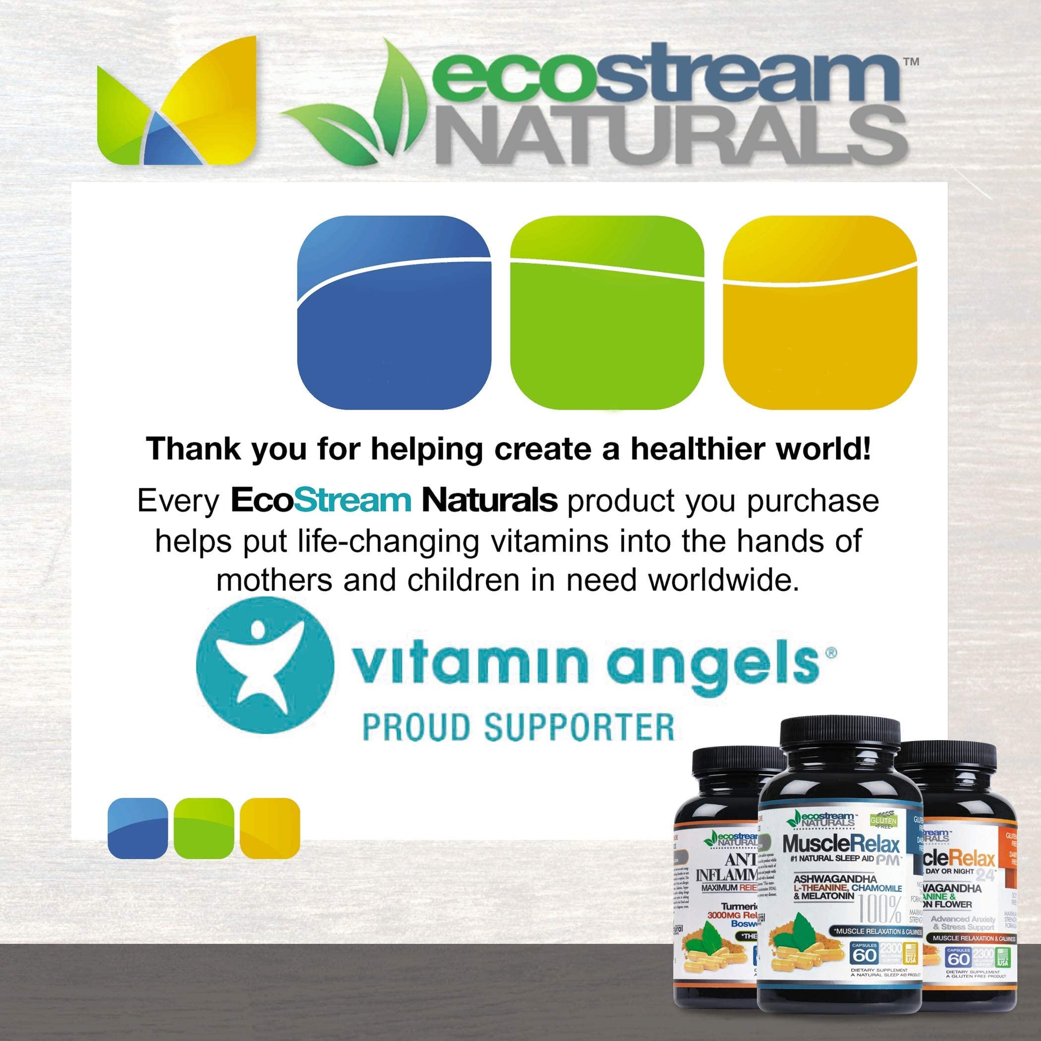 ecostream Naturals Muscle Support PM Capsules opened bottle