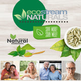 ecostream Naturals Muscle Support PM Capsules with a measuring spoon