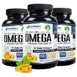 ecostream Naturals Omega 3-6-9 Blend soft gels in hand