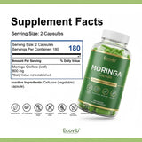 ECOVIB Organic Moringa Leaf Powder Capsules packaging