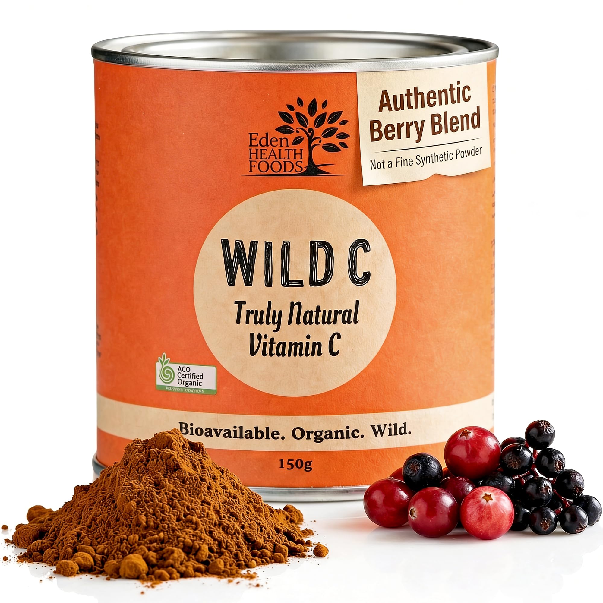 Eden Healthfoods Wild C Organic Vitamin C Powder front view