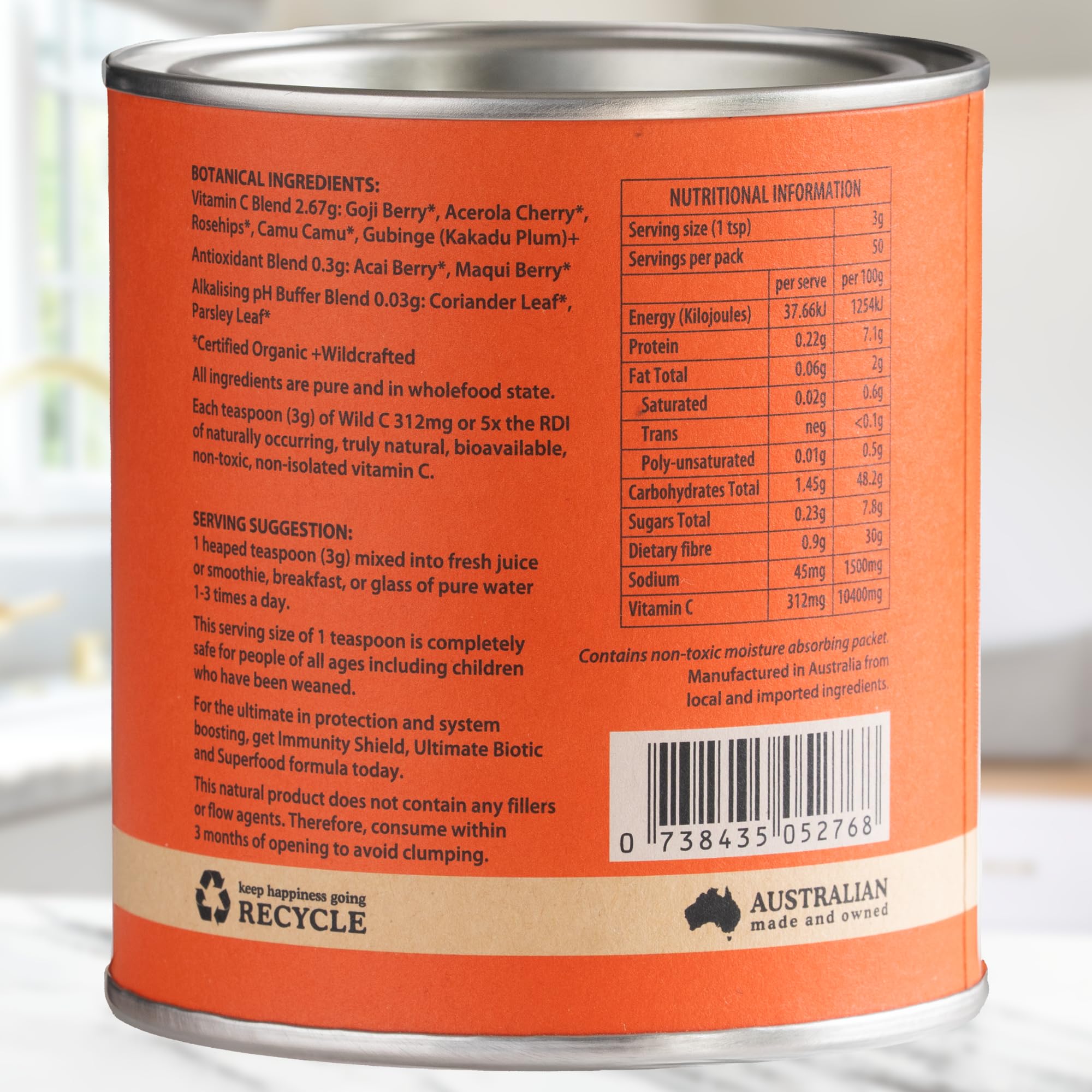 Eden Healthfoods Wild C Organic Vitamin C Powder packaging