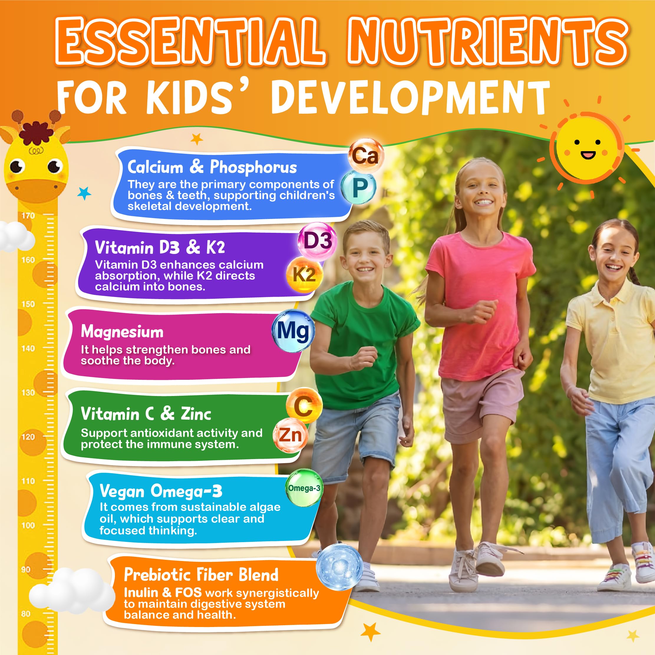 Edmmyliy Kids Calcium Gummies showing gummy texture and shape