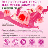 Edmmyliy Vitamin B Complex Gummies with a glass of water
