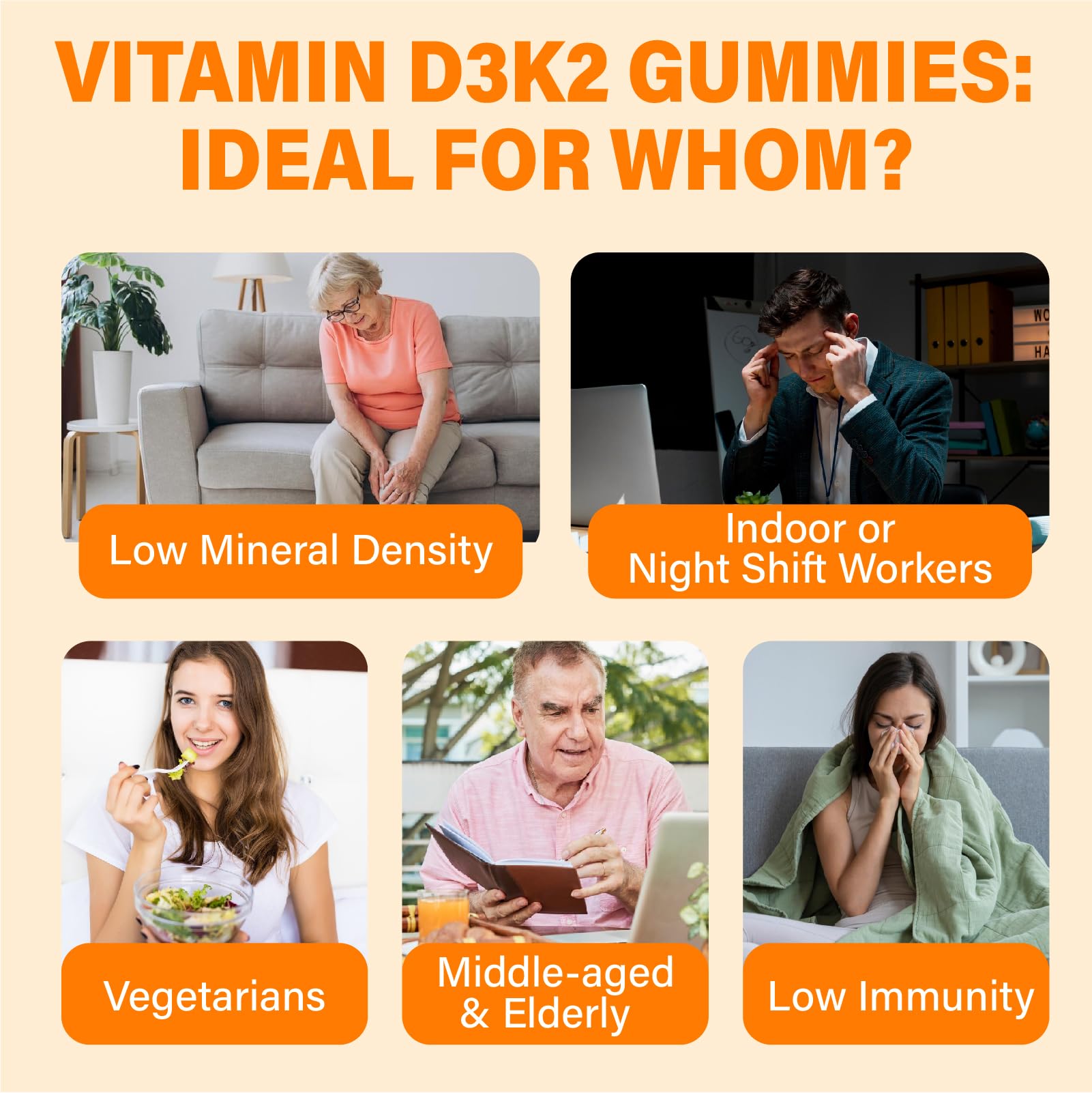 Edmmyliy Vitamin D3 K2 Gummies in a hand