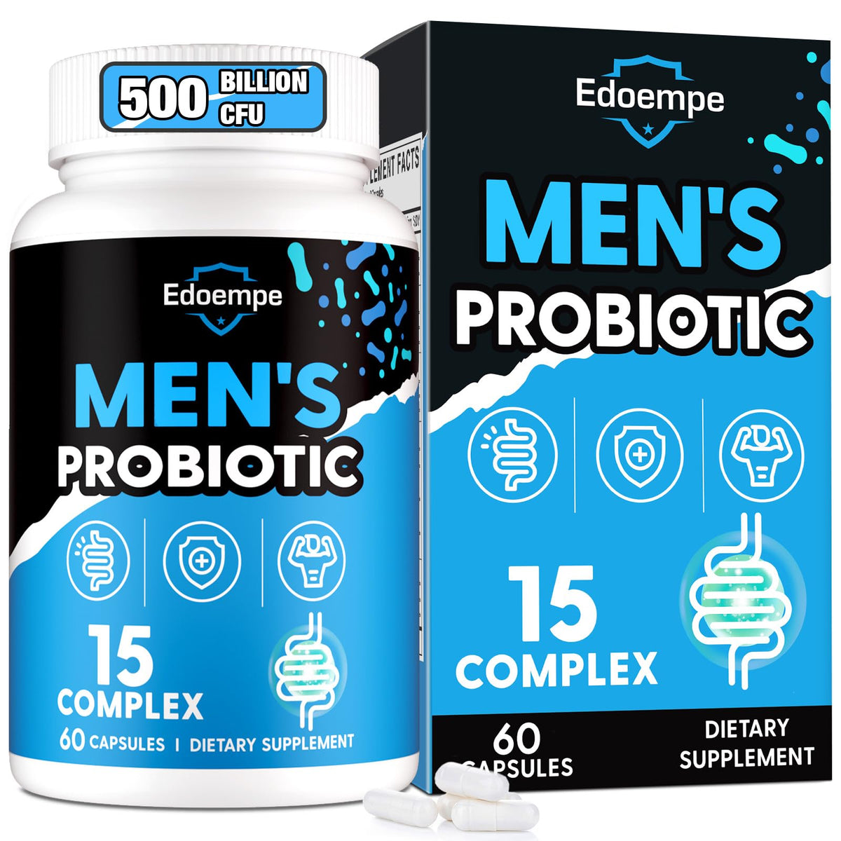 Edoempe Probiotics for Men 500 Billion CFU front view