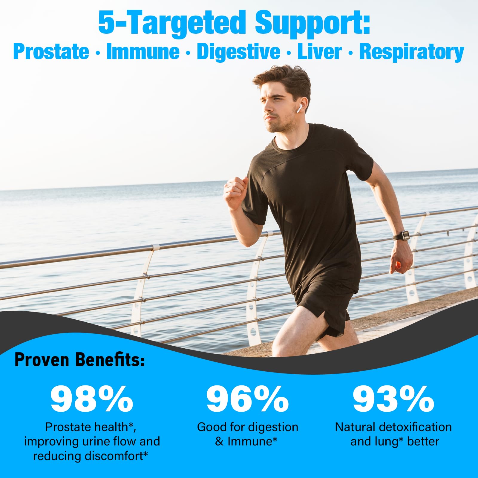 Edoempe Probiotics for Men lifestyle shot with fruits