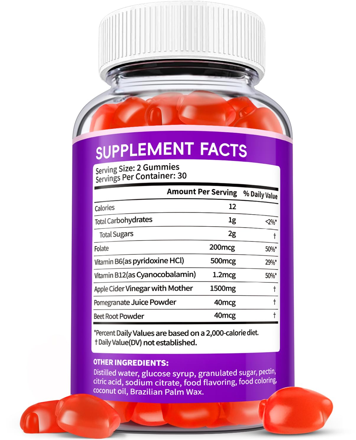 EDUDYF Keto ACV Gummies side view showing gummy texture