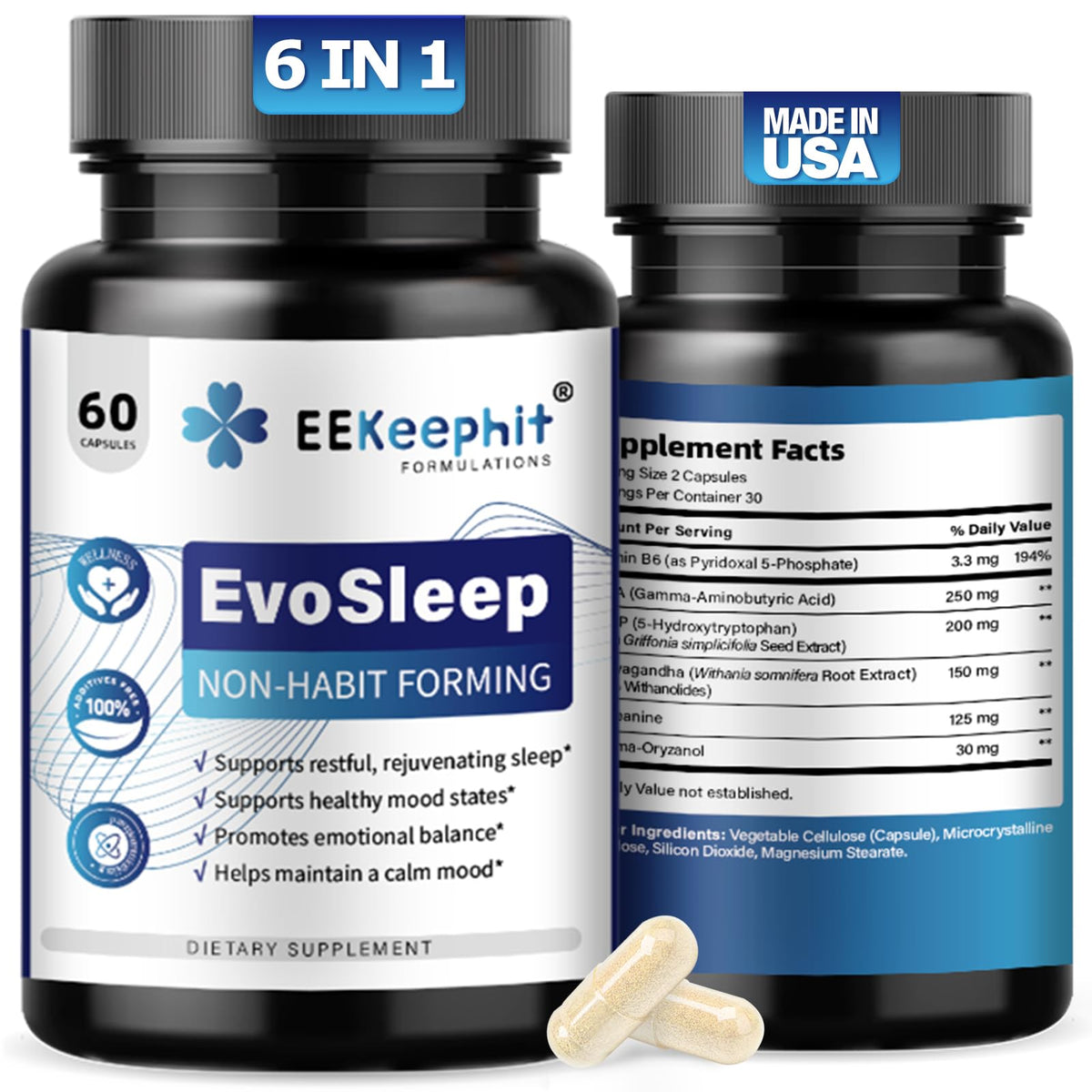 EEKEEPHIT Sleep Complex 5-in-1 Formula front view