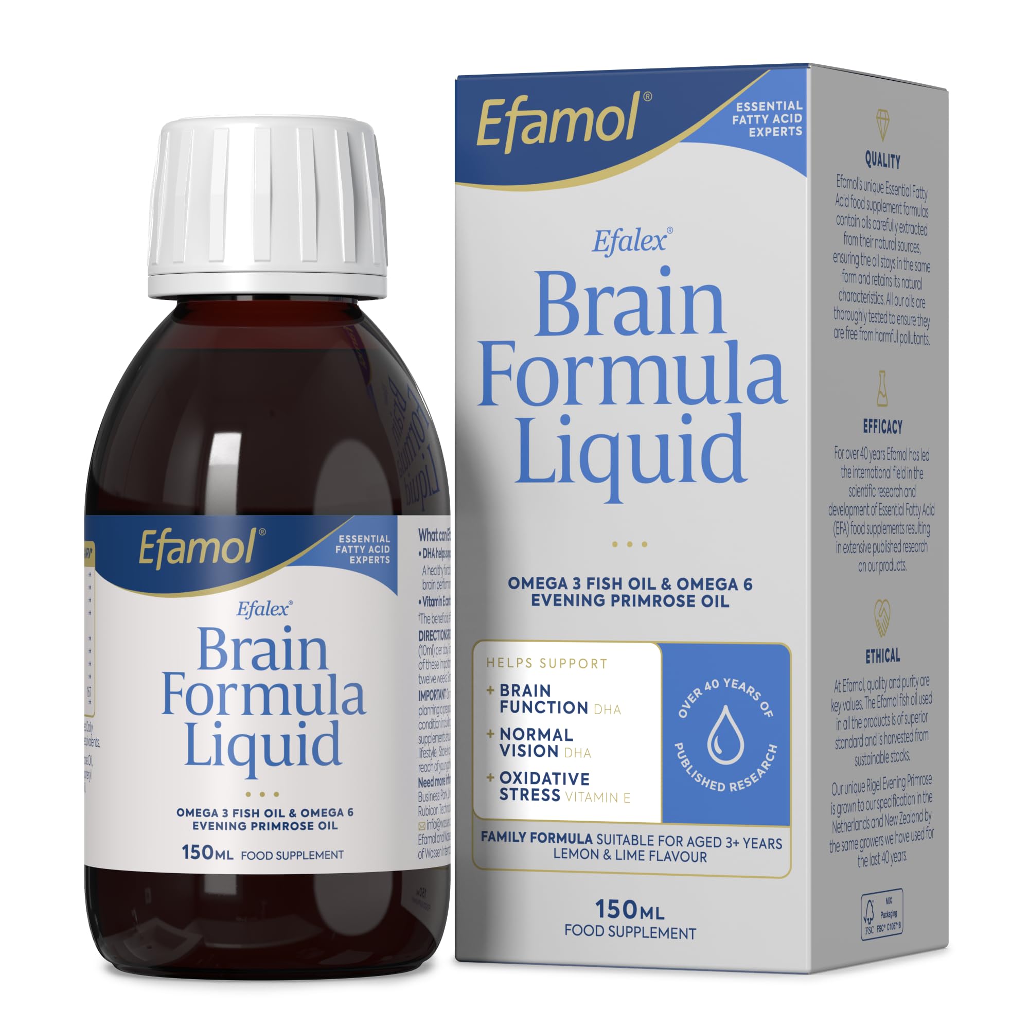 Efamol Efalex Brain Formula Liquid 150ml front view