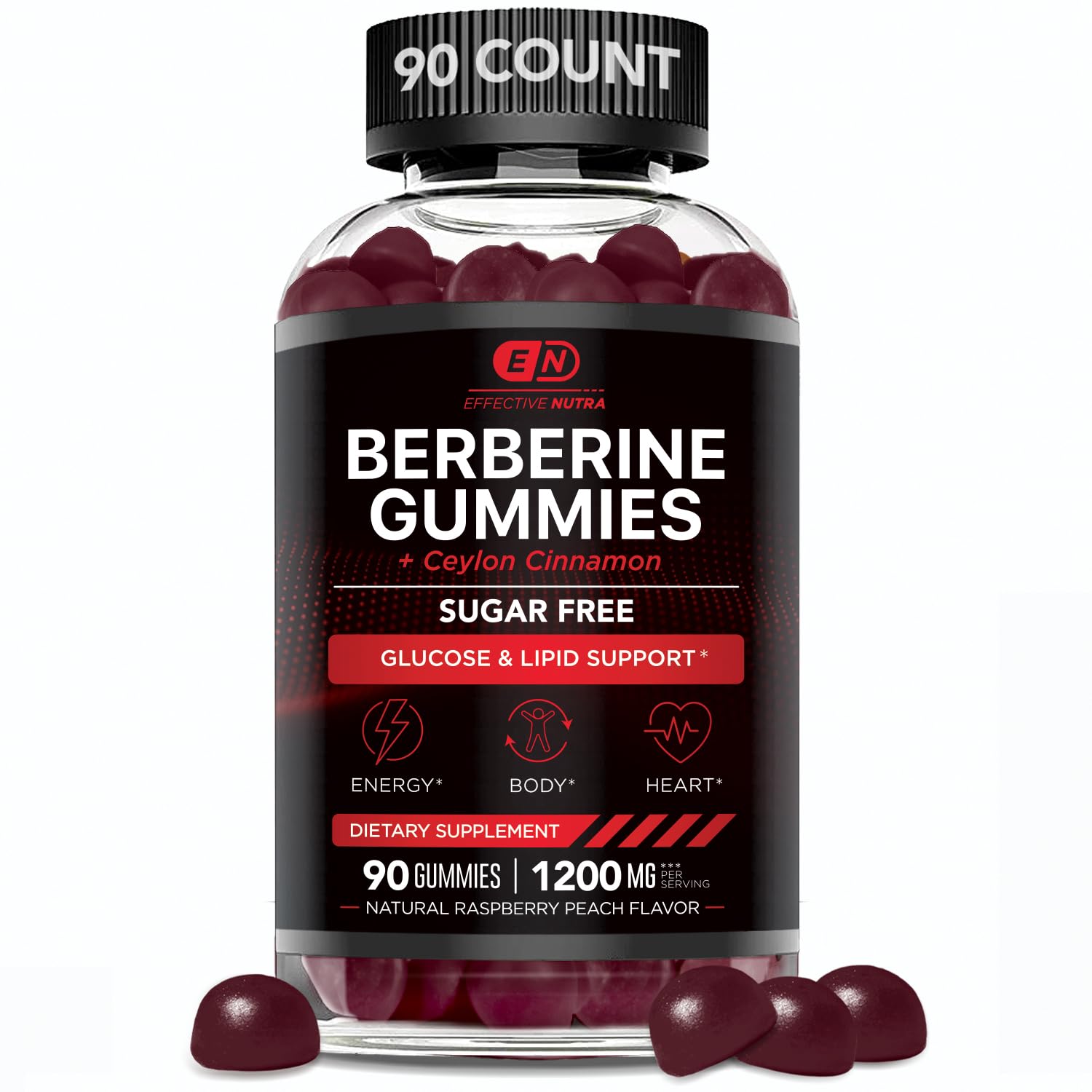 Effective Nutra Berberine Gummies lifestyle scene with healthy foods