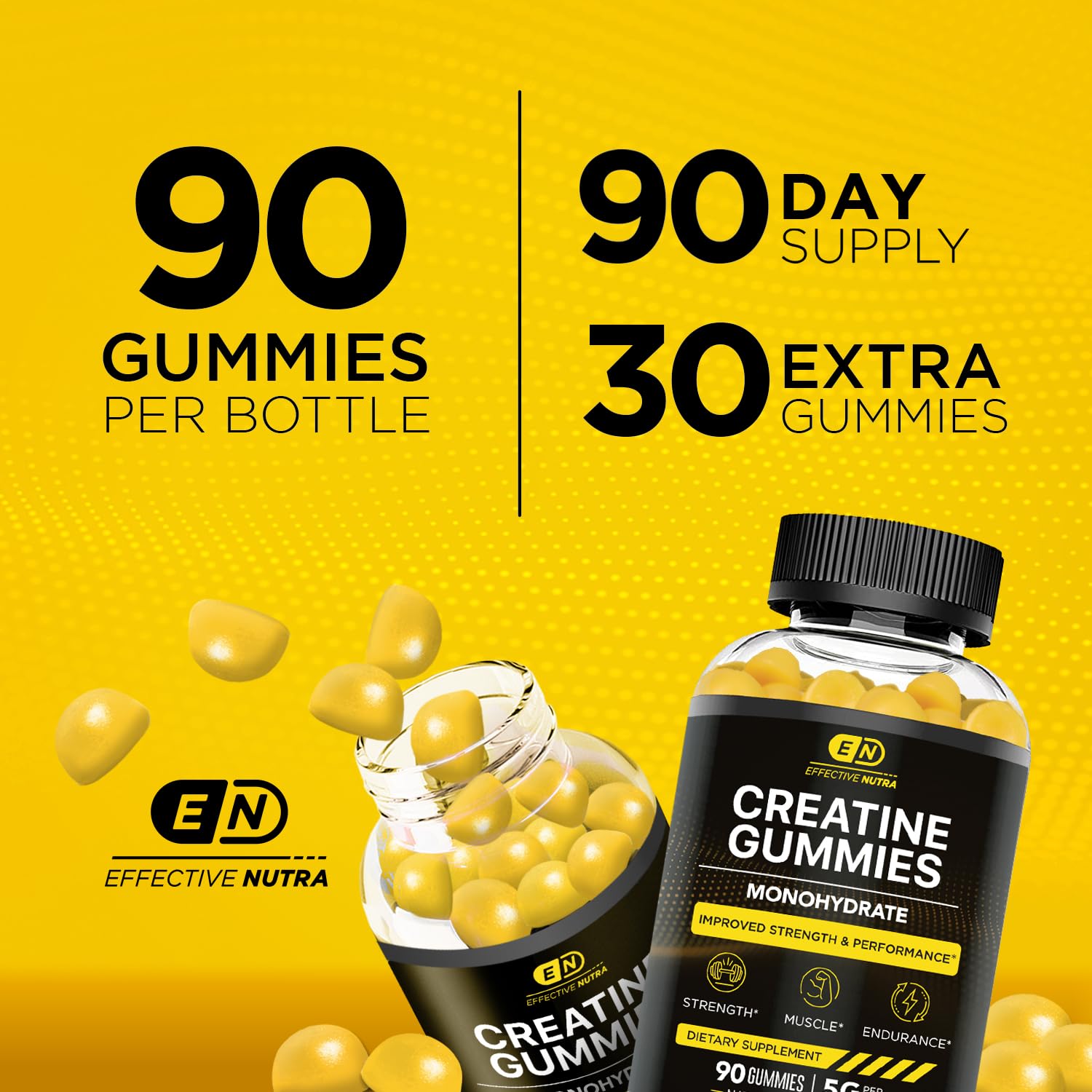 Effective Nutra Creatine Gummies displayed with fresh lemons