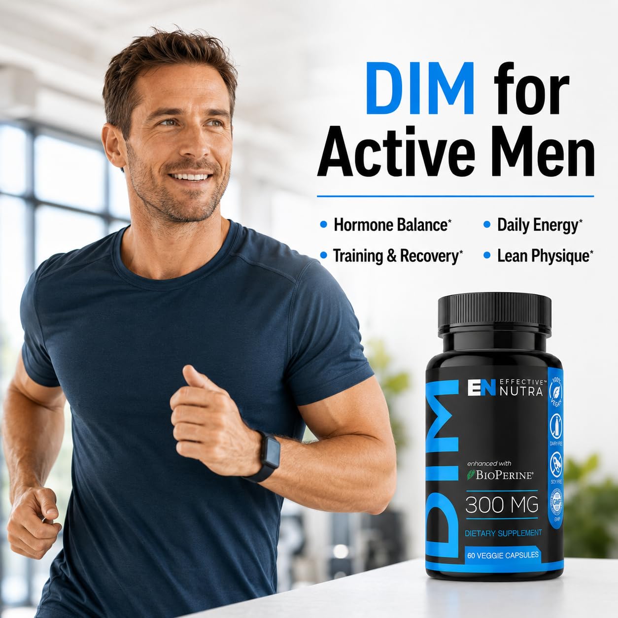 Effective Nutra DIM Supplement 300mg capsule in hand
