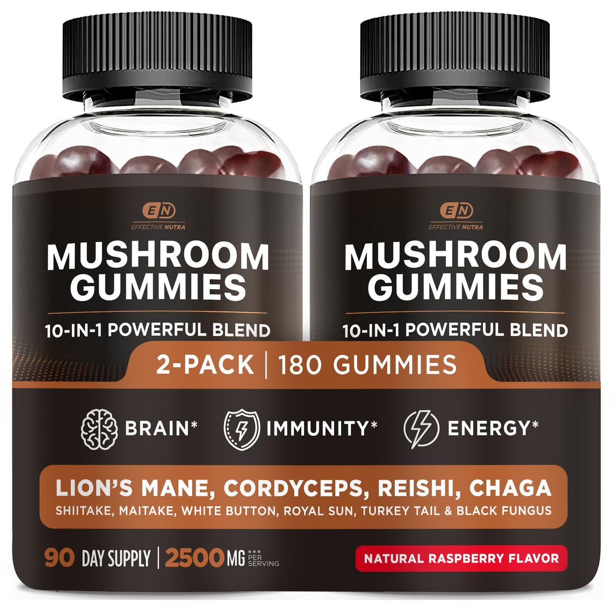 Effective Nutra Mushroom Gummies 2500mg front view