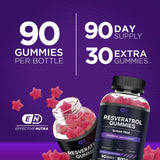 Effective Nutra Resveratrol Gummies on a wooden table
