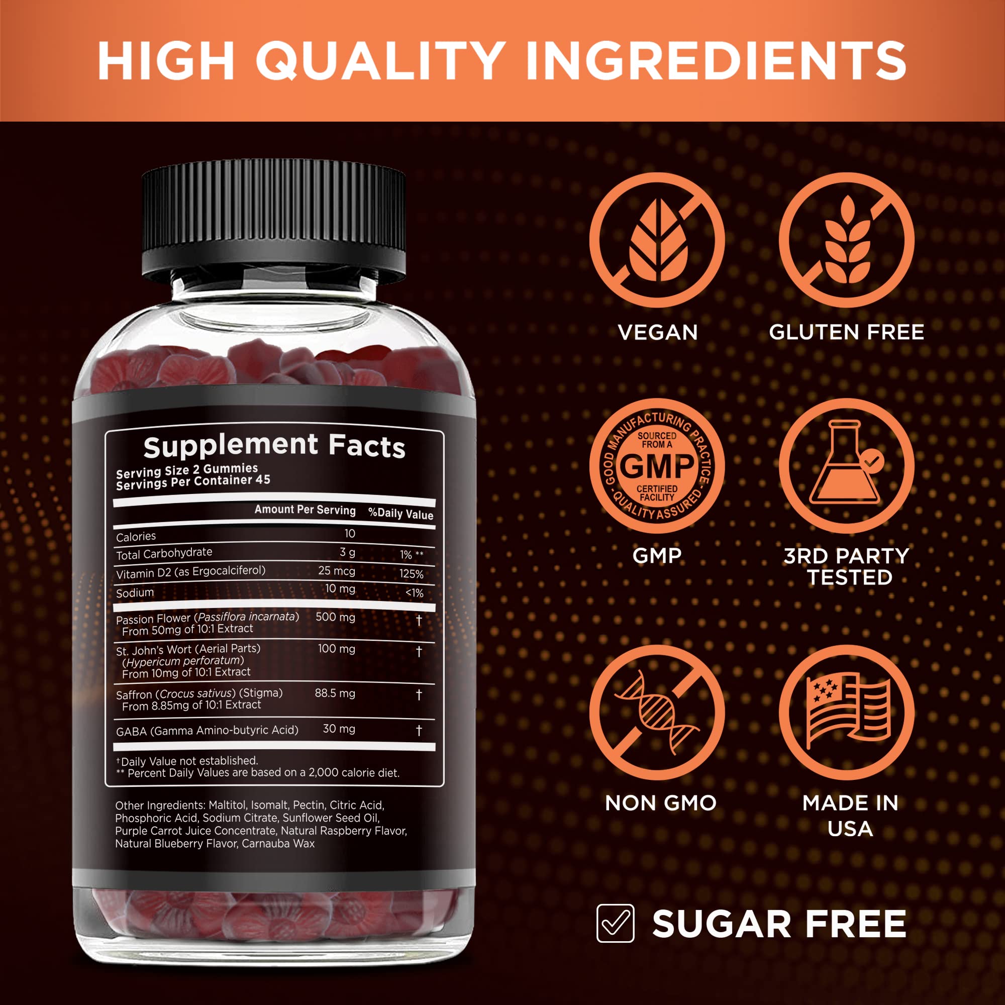 Effective Nutra Saffron Gummies packaging details