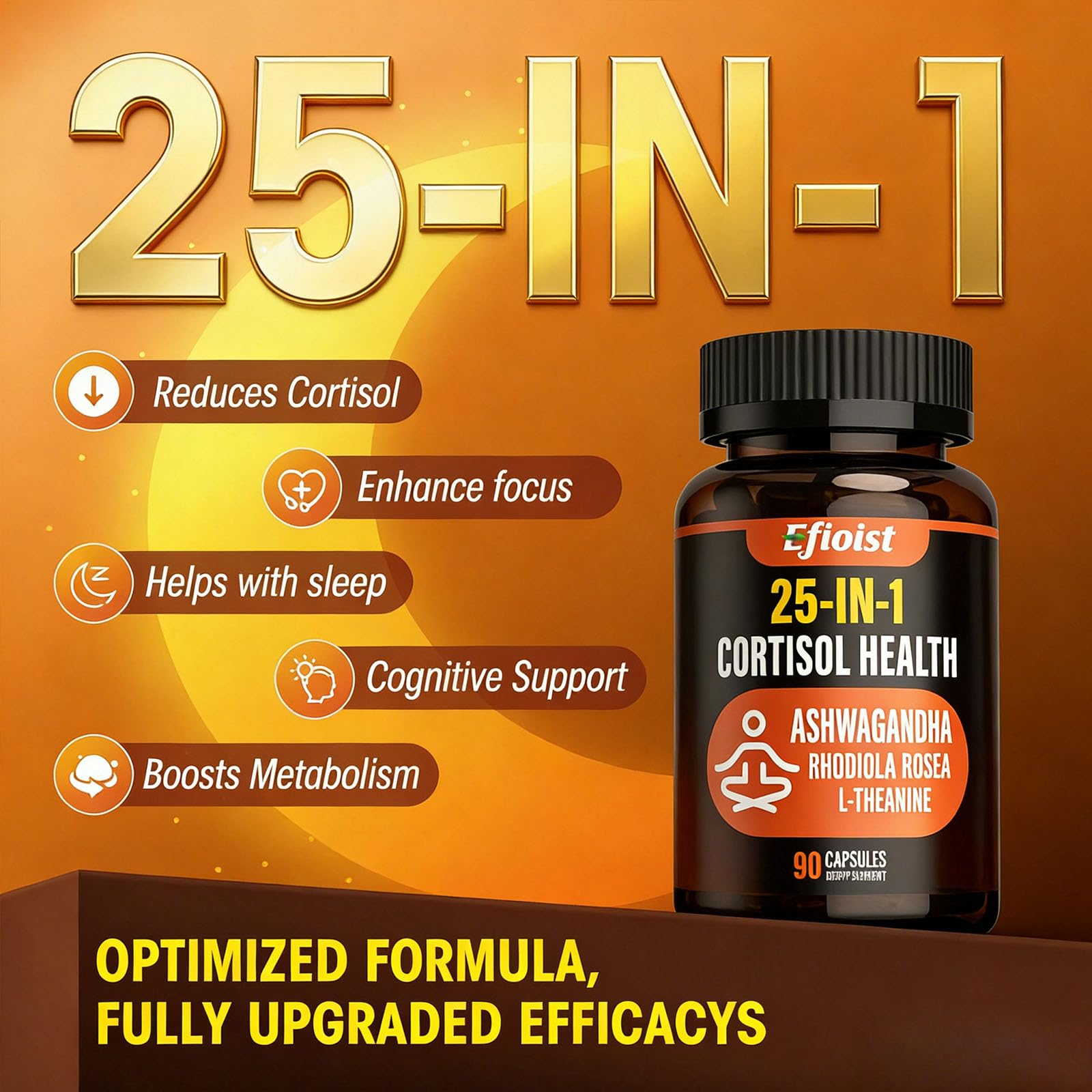 Efioist Ashwagandha 25-in-1 Herbal Supplement capsules