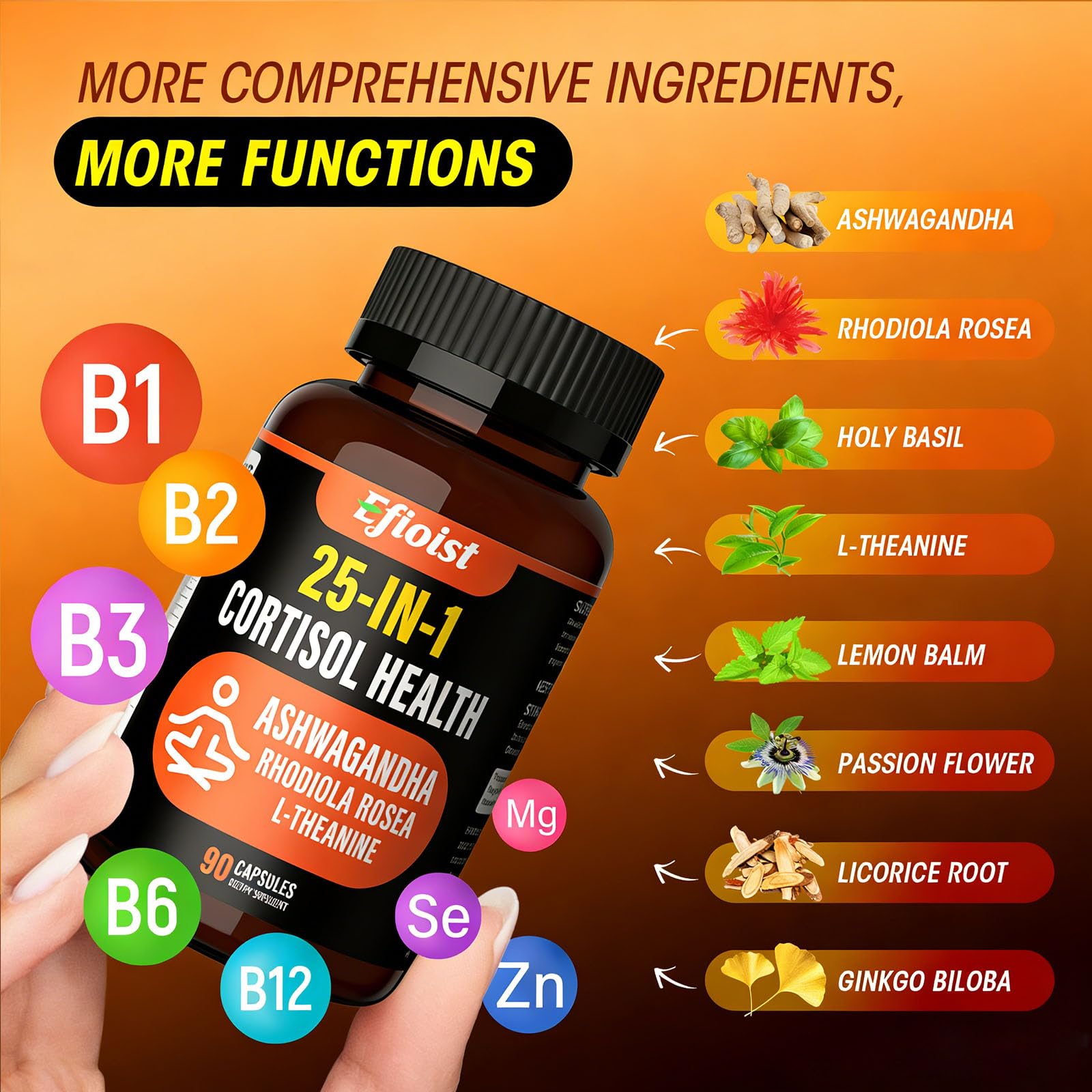 Efioist Ashwagandha 25-in-1 Herbal Supplement packaging