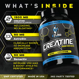 eFlow Nutrition Creatine Capsules back view with ingredient list