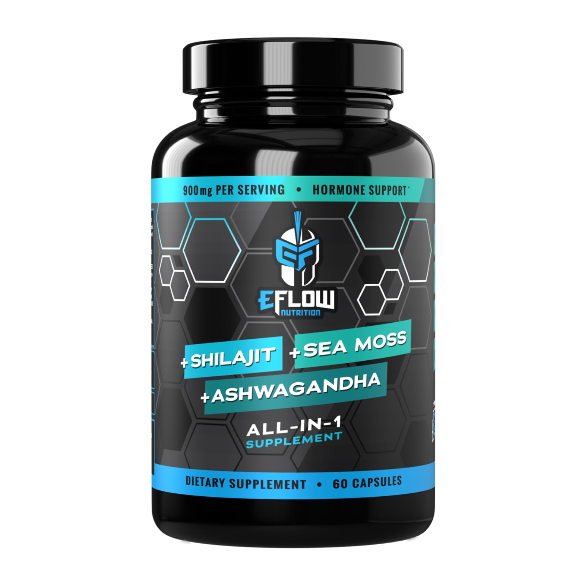 eFlow Nutrition Shilajit Ashwagandha Sea Moss Capsules front view