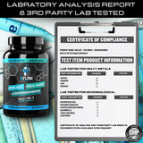 eFlow Nutrition Shilajit Ashwagandha Sea Moss Capsules with a measuring spoon