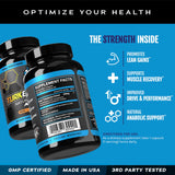 eFlow Nutrition Turkesterone Supplement 75g packaging on a wooden table