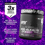 EFX Sports Kre Alkalyn EFX Creatine 210g close-up of label