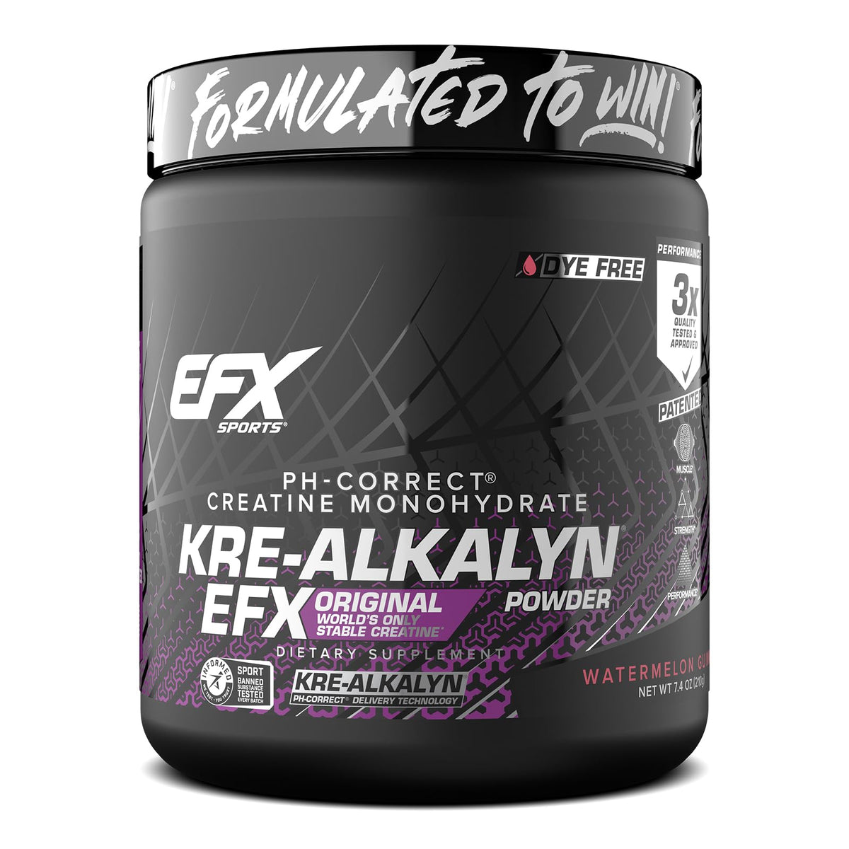 EFX Sports Kre Alkalyn EFX Creatine 210g front view