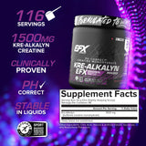 EFX Sports Kre Alkalyn EFX Creatine 210g scoop and powder
