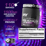 EFX Sports Kre Alkalyn EFX Creatine 280g back view