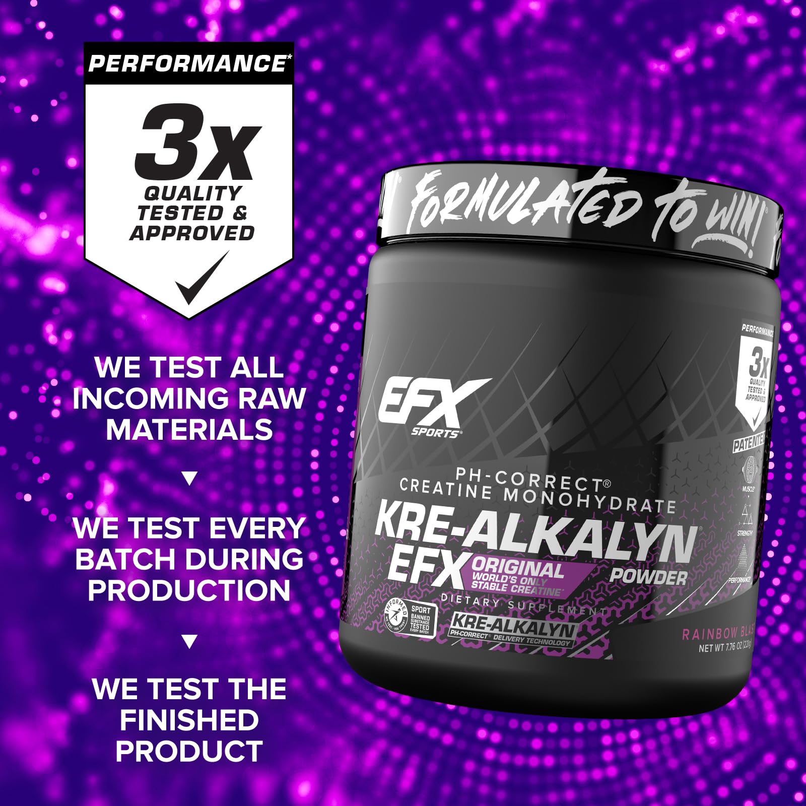 EFX Sports Kre Alkalyn EFX Creatine 285g lifestyle scene