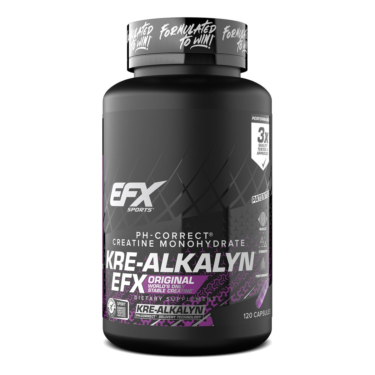 EFX Sports Kre Alkalyn EFX Creatine Capsules front view