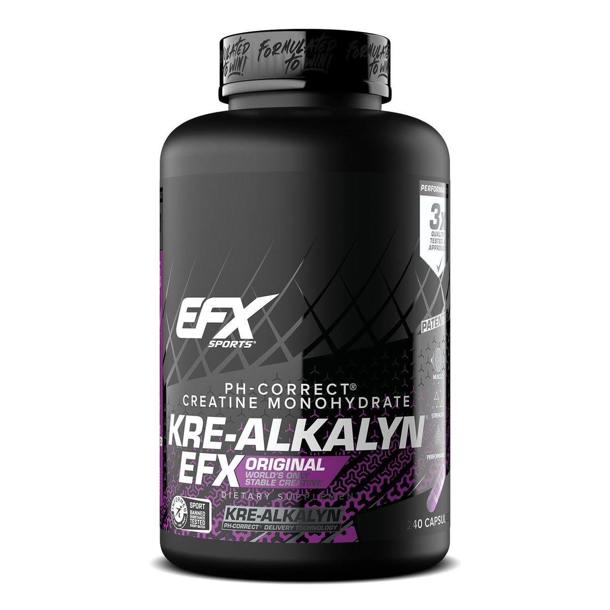 EFX Sports Kre Alkalyn EFX Creatine Capsules front view