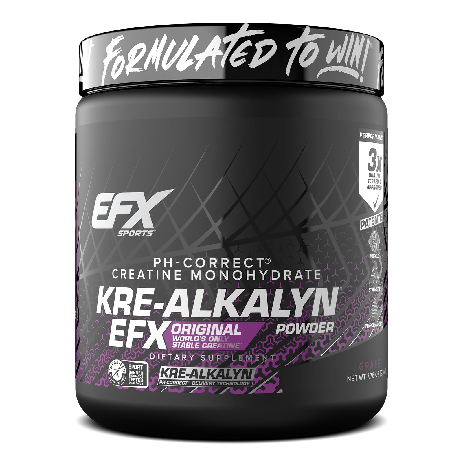 EFX Sports Kre Alkalyn EFX Creatine Powder front view