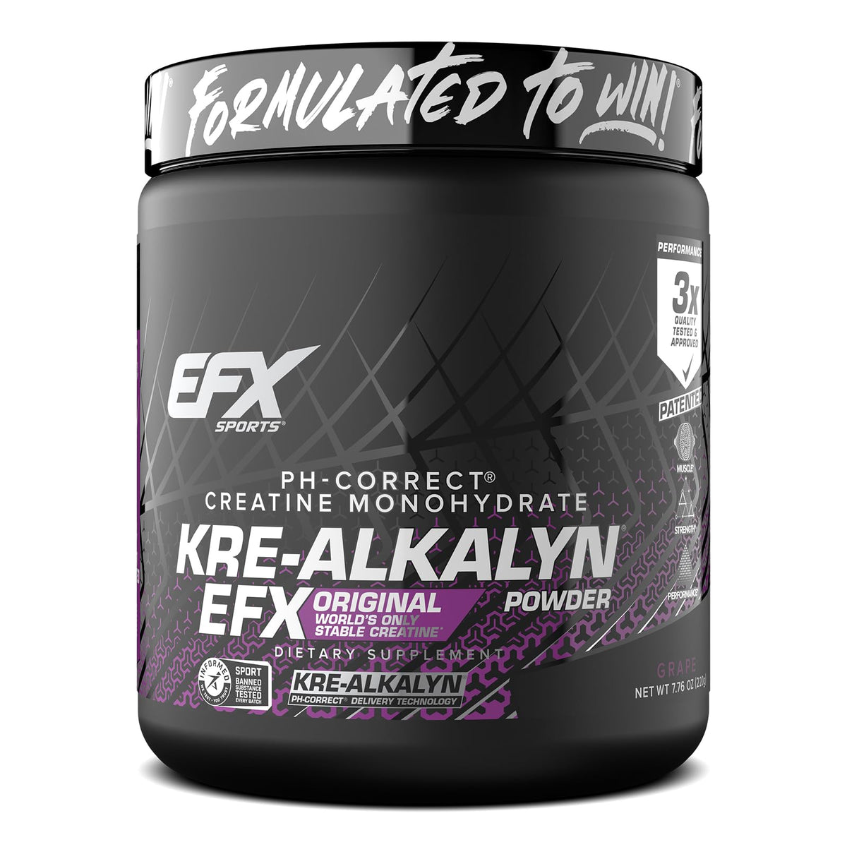 EFX Sports Kre Alkalyn EFX Creatine Powder front view