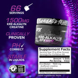 EFX Sports Kre Alkalyn EFX Creatine Powder scoop next to container