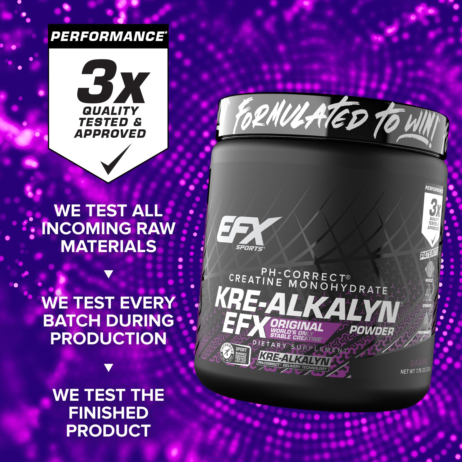 EFX Sports Kre Alkalyn EFX Creatine Powder unflavoured option