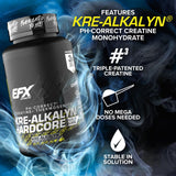 EFX Sports Kre Alkalyn Hardcore Creatine 100g capsules packaging