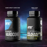EFX Sports Kre Alkalyn Hardcore Creatine 100g capsules side view