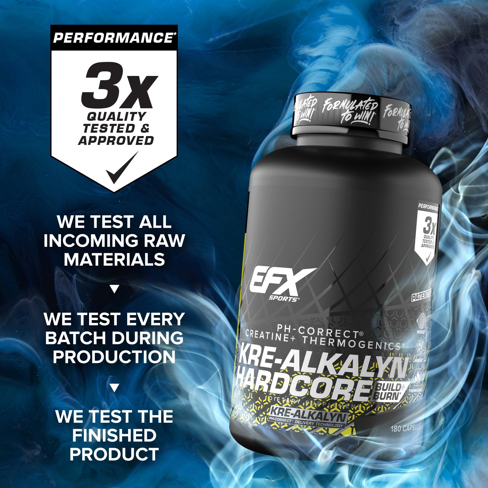 EFX Sports Kre Alkalyn Hardcore Creatine 204g close-up
