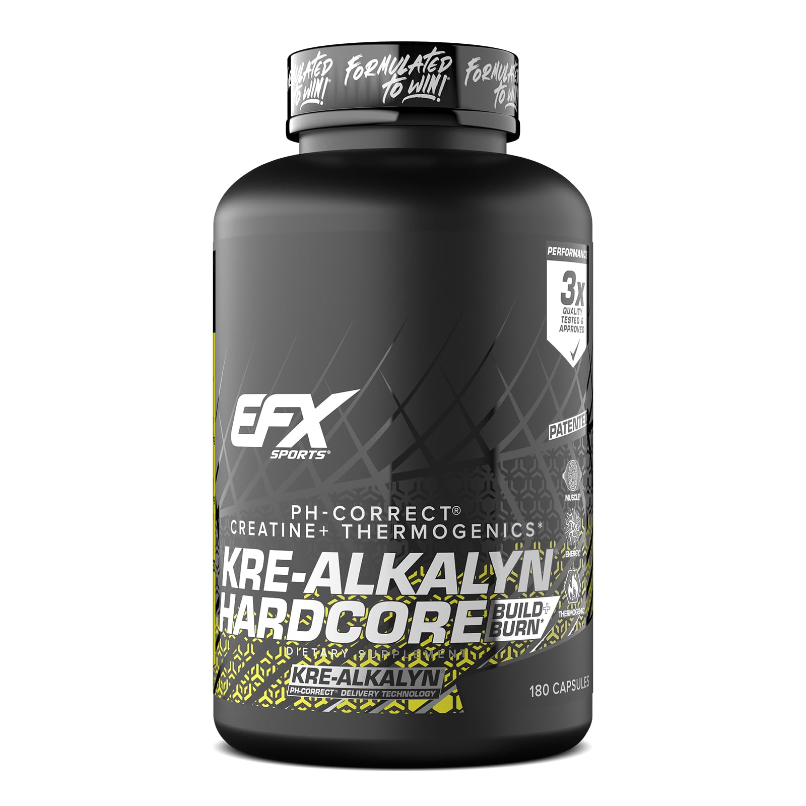 EFX Sports Kre Alkalyn Hardcore Creatine 204g front view
