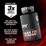 EFX Sports Lean Fix Xtreme Fat Burner ingredients list